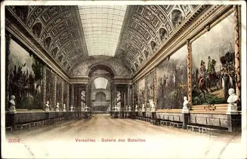 Postkarte Versailles Yvelines, Galerie der Schlachten