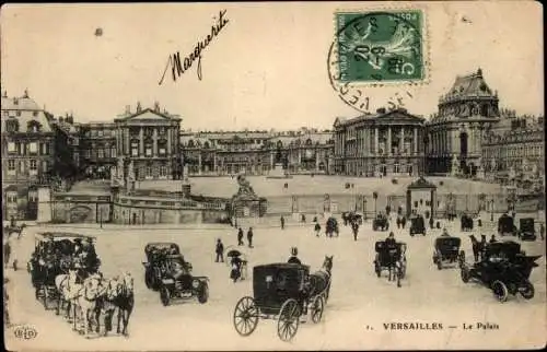 Postkarte Versailles Yvelines, Schloss, Kutsche