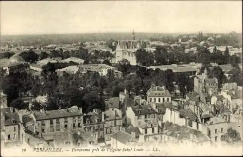 Ak Versailles Yvelines, Panorama aufgenommen von der Saint-Louis-Kirche