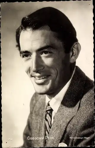 Ak Schauspieler Gregory Peck, Portrait