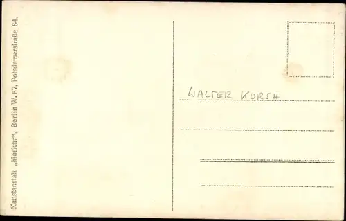 Ak Schauspieler Walter Korsh, Porträt, Autogramm