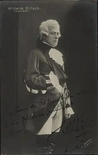 Ak Schauspieler Wilhelm Klitsch, Portrait, Autogramm