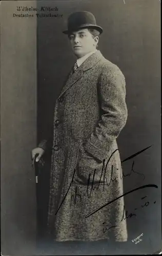 Ak Schauspieler Wilhelm Klitsch, Portrait, Autogramm