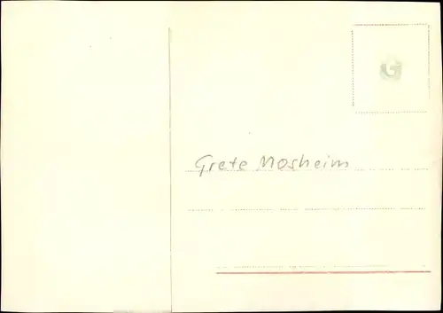 Ak Schauspielerin Grete Mosheim, Portrait, Autogramm