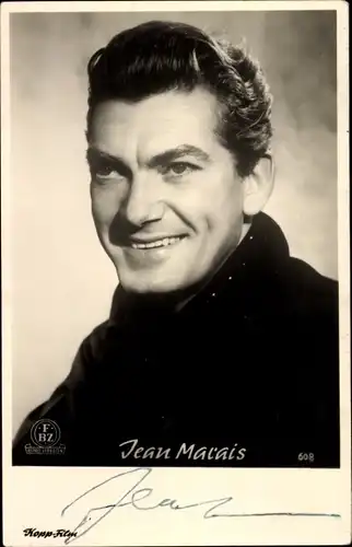 Ak Schauspieler Jean Marais, Portrait, Autogramm