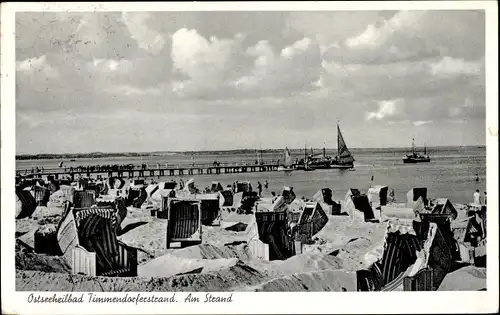 Ak Ostseebad Timmendorfer Strand, Am Strand, Strandkörbe