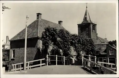 Ak Linschoten Utrecht Niederlande, Teilansicht, Kirche