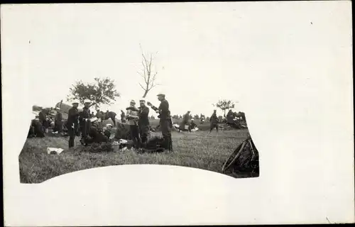 Foto Ak Französische Soldaten, Gespräch, Soldatenleben