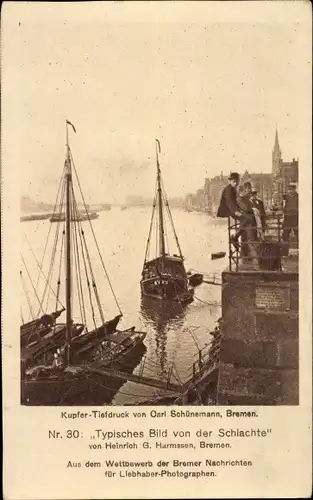 Ak Hansestadt Bremen, Hafen, Boote