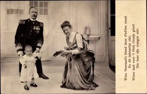 Ak Königin Wilhelmina der Niederlande, Prinz Hendrik, Prinzessin Juliana