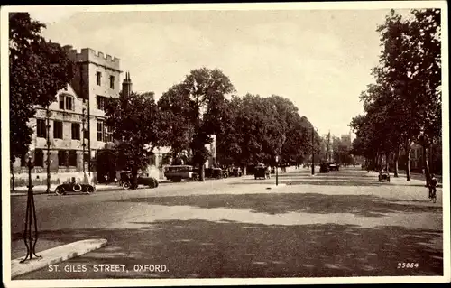 Ak Oxford Oxfordshire England, St. Giles Street