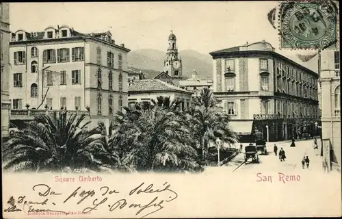 Ak San Remo Ligurien, Platz Umberto