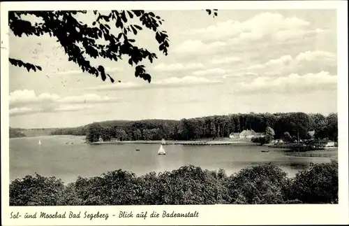 Ak Bad Segeberg in Holstein, Badeanstalt, Segelboot