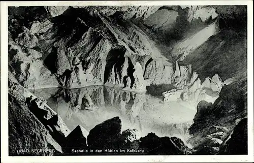 Ak Bad Segeberg in Holstein, Höhlen im Kalkberg, Seehalle