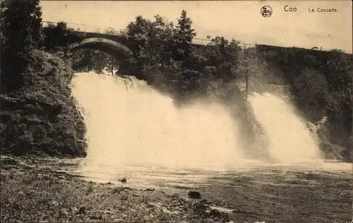 Ak Coo Stavelot Wallonien Lüttich, Wasserfall