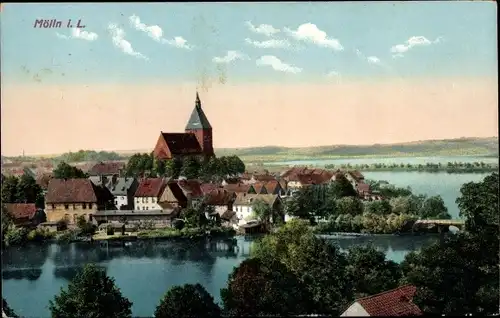 Ak Mölln im Herzogtum Lauenburg, Gesamtansicht, Kirche