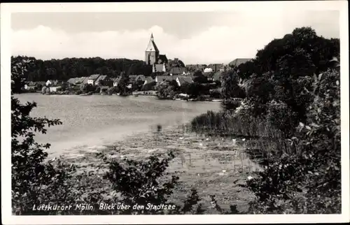 Ak Mölln im Herzogtum Lauenburg, Stadtsee, Ortsansicht, Kirche