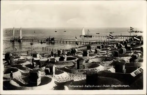 Ak Kellenhusen an der Ostsee, Strandburgen