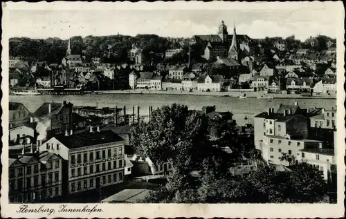 Ak Flensburg in Schleswig Holstein, Innenhafen