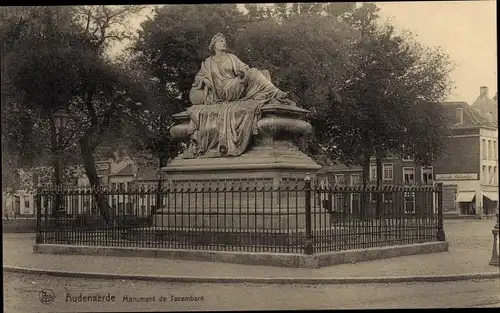 Ak Oudenaarde Oudenaarde Ostflandern, Tacambare-Denkmal