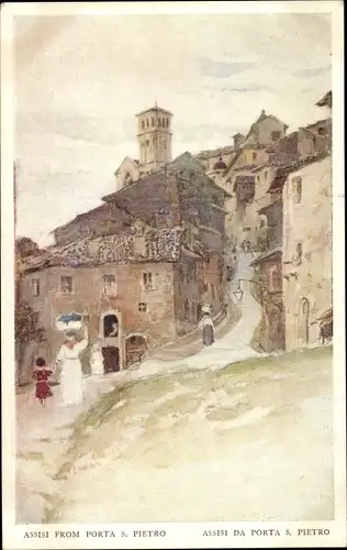 Künstler Ak San Pietro Venezia Venedig Veneto, Assisi from Porta S Pietro