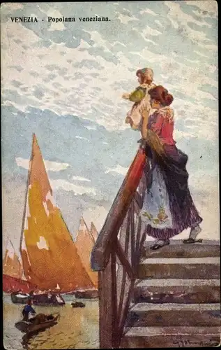 Künstler Ak Venezia Venedig Veneto, Popolana veneziana