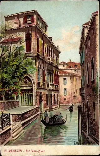 Künstler Litho Venezia Venedig Veneto, Rio Van Axel