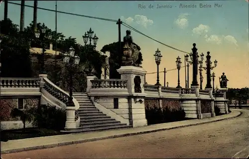 Ak Rio de Janeiro, Brasilien, Beira Mar Avenue