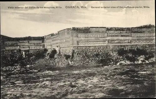 Ak Oaxaca Mexiko, Außenansicht der Halle der Mosaiken