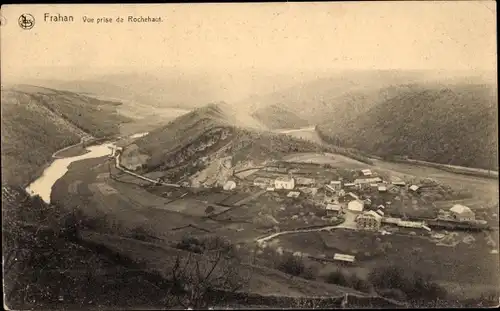 Ak Frahan sur Semois Wallonie Luxemburg, Blick von Rochehaut aus