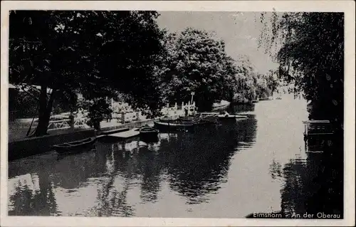 Ak Elmshorn in Holstein, Oberau, Boote