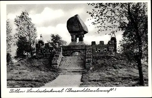 Ak Hemmingstedt, Landesdenkmal, Dusenddüwelswarft