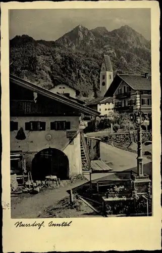 Ak Nußdorf am Inn Oberbayern, Teilansicht