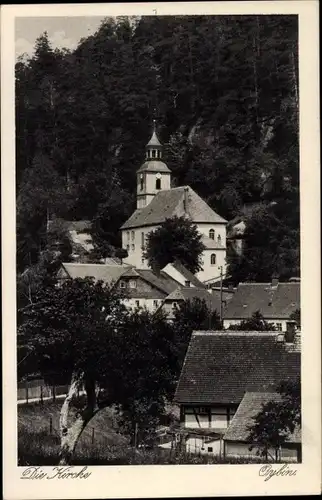 Ak Oybin in der Oberlausitz, Kirche