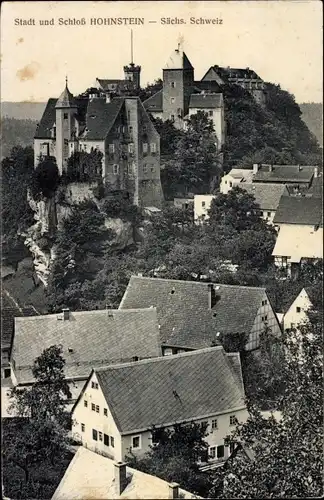 Ak Hohnstein Sächsische Schweiz, Schloss, Burg