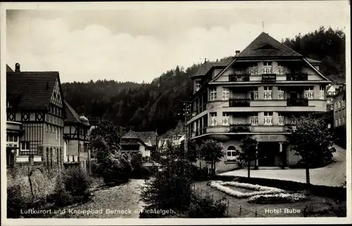 Ak Bad Berneck im Fichtelgebirge Bayern, Hotel Bube