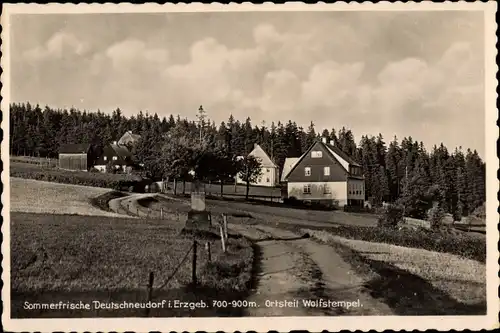 Ak Deutschneudorf im Erzgebirge, Ortsteil Wolfstempel