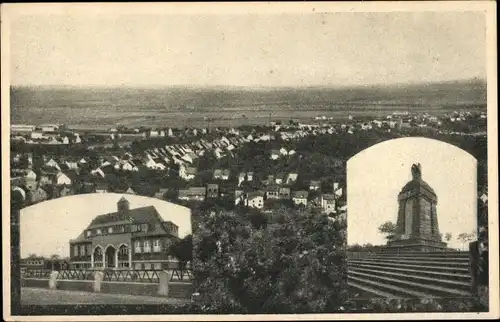 Ak Metternich Koblenz, Totalansicht, Gebäude, Denkmal