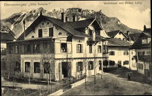 Ak Oberammergau in Oberbayern, Villa Daheim