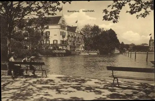 Ak Konstanz am Bodensee, Inselhotel