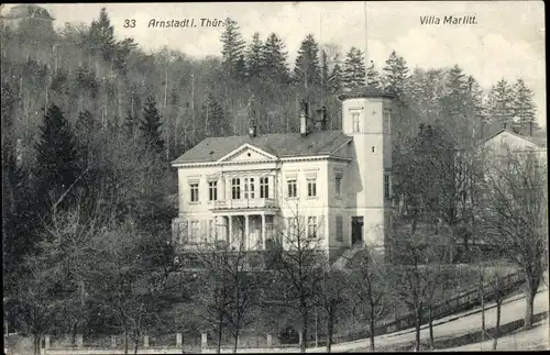 Ak Arnstadt Thüringen, Villa Marlitt