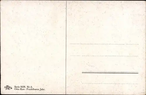 Künstler Ak Rau, Otto, Fruchtbares Jahr, Bauernhof