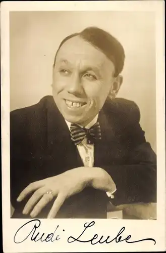 Ak Schauspieler Rudi Leube, Portrait, Autogramm