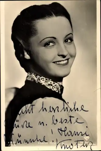 Ak Schauspielerin Hansi Knoteck, Portrait, Ross Verlag A 2422 1, Autogramm