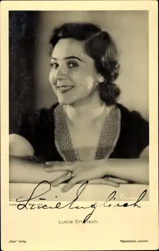 Ak Schauspielerin Lucie Englisch, Portrait, Autogramm