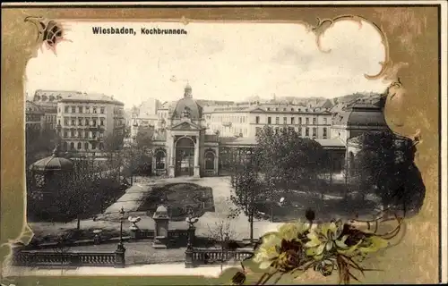 Passepartout Ak Wiesbaden in Hessen, Kochbrunnen