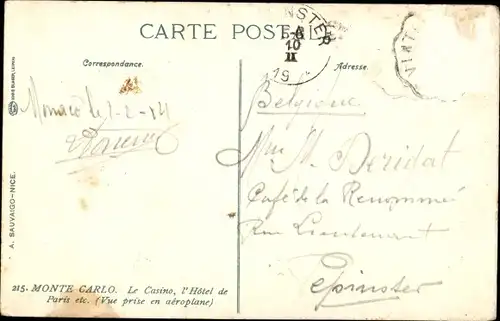 Ak Monte Carlo Monaco, das Casino, das Hotel de Paris