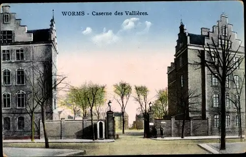 Ak Worms, Caserne des Vallières, Kaserne, Eingangstor