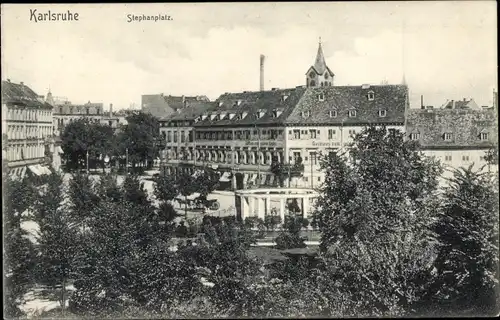 Ak Karlsruhe in Baden, Stephanplatz