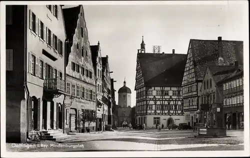 Ak Oettingen in Bayern, Hindenburgplatz